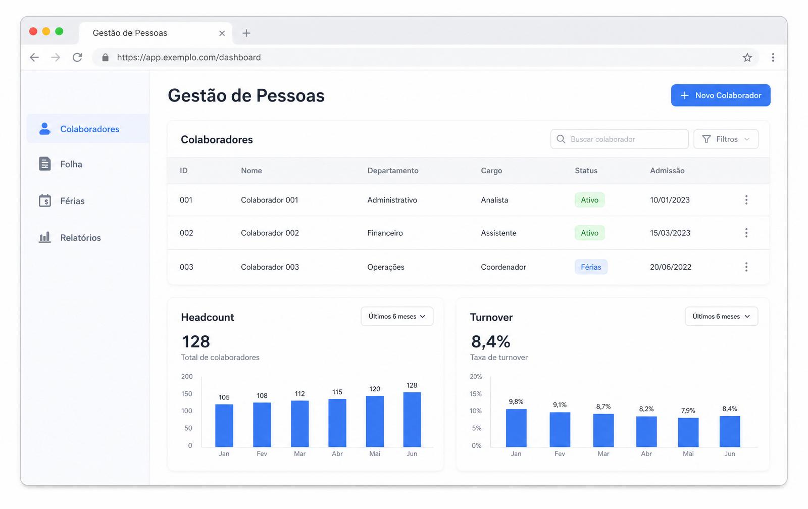 Gestão de Pessoas — Cliente Jurídico